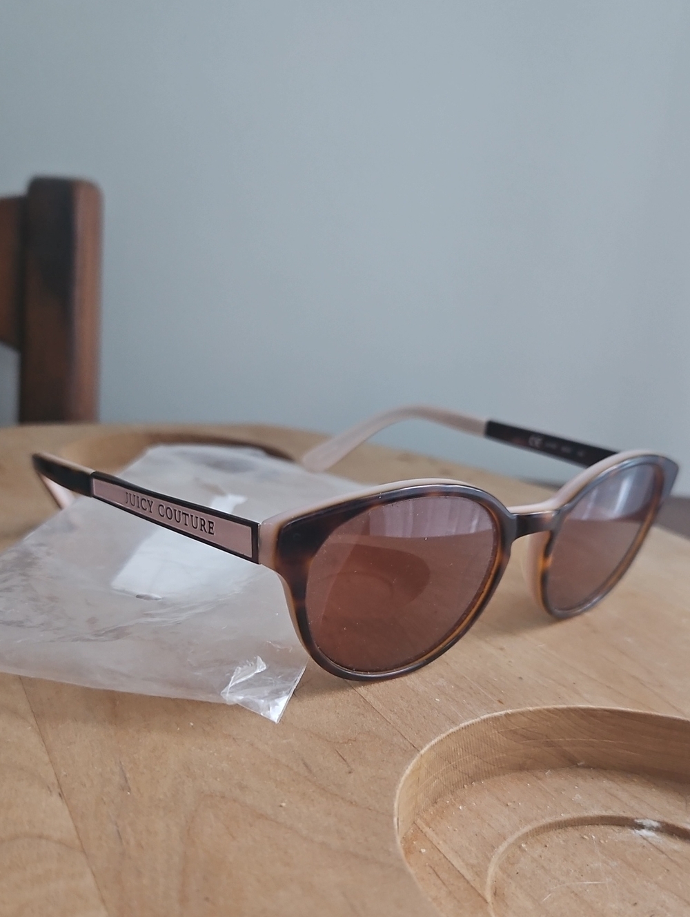 Vintage Juicy Couture Brown/ Pink Frame Sunglasses 'Queen Of Everything'